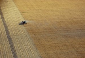 A Tractor Harvesting